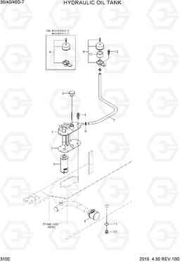 3100 HYDRAULIC OIL TANK 35DS/40DS/45DS-7, Hyundai