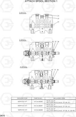 3A70 ATTACH SPOOL SECTION 1 35DS/40DS/45DS-7, Hyundai