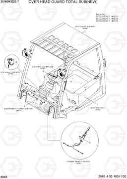 6045 OVER HEAD GUARD TOTAL SUB(NEW) 35DS/40DS/45DS-7, Hyundai