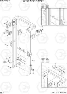 7010 OUTER MAST (V-MAST) 35DS/40DS/45DS-7, Hyundai