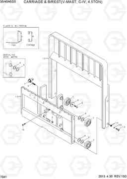 7041 CARR & B/REST (V-MAST, C-IV, 4.5TON) 35DS/40DS/45DS-7, Hyundai