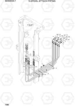 7085 5-SPOOL ATTACH PIPING 35DS/40DS/45DS-7, Hyundai