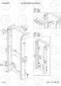 7110 OUTER MAST (VF-MAST) 35DS/40DS/45DS-7, Hyundai