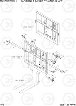 7142 CARRIAGE & B/REST (VF-MAST, SHAFT) 35DS/40DS/45DS-7, Hyundai