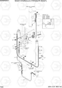 7240 MAST HYD PIPING (TF-MAST) 35DS/40DS/45DS-7, Hyundai