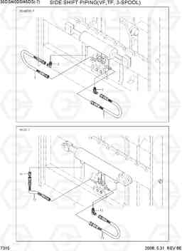 7315 SIDE SHIFT PIPING (TF-MAST, 3-SPOOL) 35DS/40DS/45DS-7, Hyundai