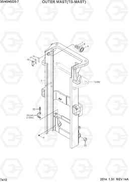 7410 OUTER MAST (TS-MAST) 35DS/40DS/45DS-7, Hyundai