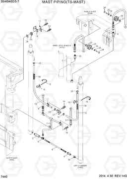 7440 MAST PIPING(TS-MAST) 35DS/40DS/45DS-7, Hyundai