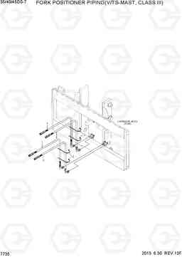 7735 FORK POSI PIPING(V/TS-MAST,CLASSIII) 35DS/40DS/45DS-7, Hyundai