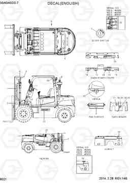 8021 DECAL(ENGLISH) 35DS/40DS/45DS-7, Hyundai