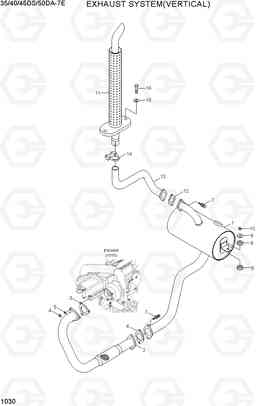 1030 EXHAUST SYSTEM(VERTICAL) 35/40/45DS/50DA-7E, Hyundai