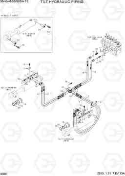 3060 TILT HYDRAULIC PIPING 35/40/45DS/50DA-7E, Hyundai