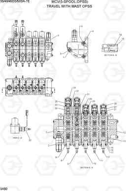 3A50 MCV(5-SPOOL, OPSS) 35/40/45DS/50DA-7E, Hyundai