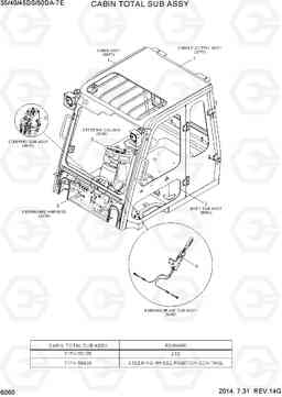 6060 CABIN TOTAL SUB ASSY 35/40/45DS/50DA-7E, Hyundai