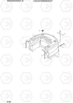 6100 COUNTERWEIGHT 35/40/45DS/50DA-7E, Hyundai