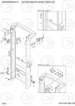 7015 OUTER MAST (V-MAST,50DA-7E) 35/40/45DS/50DA-7E, Hyundai