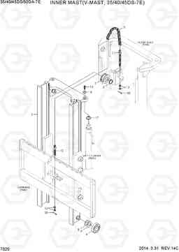 7020 INNER MAST (V-MAST,35/40/45DS-7E) 35/40/45DS/50DA-7E, Hyundai