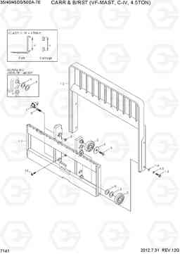 7141 CARR & B/REST (VF-MAST,C-IV, 4.5TON) 35/40/45DS/50DA-7E, Hyundai