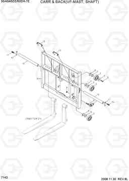 7143 CARR & B/REST (VF-MAST, SHAFT) 35/40/45DS/50DA-7E, Hyundai