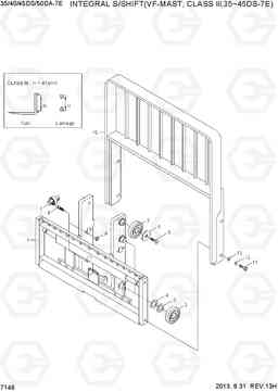 7146 INTEGRAL S/SHIFT(VF-MAST,C-III,35~45DE) 35/40/45DS/50DA-7E, Hyundai