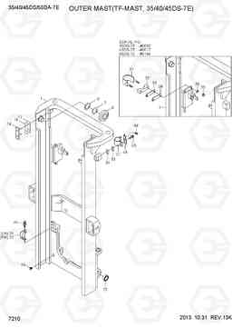 7210 OUTER MAST (TF-MAST, 35/40/45DS-7E) 35/40/45DS/50DA-7E, Hyundai