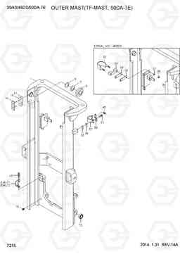 7215 OUTER MAST (TF-MAST, 50DA-7E) 35/40/45DS/50DA-7E, Hyundai