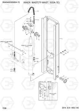 7235 INNER MAST (TF-MAST, 50DA-7E) 35/40/45DS/50DA-7E, Hyundai