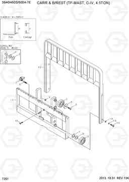 7251 CARR & B/REST (TF-MAST,C-IV, 4.5TON) 35/40/45DS/50DA-7E, Hyundai