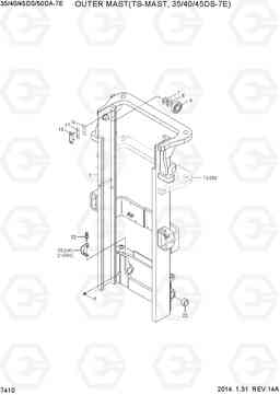 7410 OUTER MAST (TS-MAST,35/40/45DS-7E) 35/40/45DS/50DA-7E, Hyundai