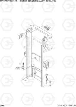 7415 OUTER MAST (TS-MAST,50DA-7E) 35/40/45DS/50DA-7E, Hyundai