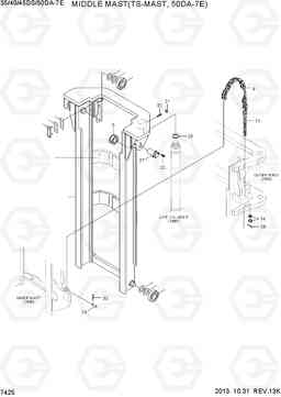 7425 MIDDLE MAST (TS-MAST,50DA-7E) 35/40/45DS/50DA-7E, Hyundai