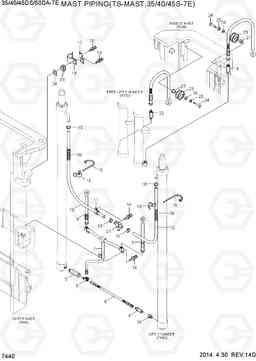 7440 MAST HYD PIPING(TS-MAST,35/40/45D-7E) 35/40/45DS/50DA-7E, Hyundai