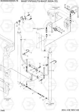 7445 MAST HYD PIPING(TS-MAST,50DA-7E) 35/40/45DS/50DA-7E, Hyundai