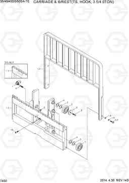 7450 CARRIAGE & B/REST(TS,HOOK, 3.5/4.0TON) 35/40/45DS/50DA-7E, Hyundai