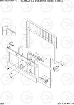 7454 CARRIAGE & B/REST(TS,HOOK, 5.0TON) 35/40/45DS/50DA-7E, Hyundai