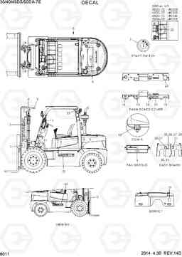 8011 DECAL 35/40/45DS/50DA-7E, Hyundai