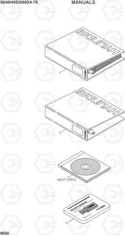 8030 MANUALS 35/40/45DS/50DA-7E, Hyundai