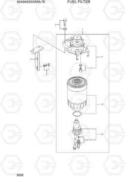 9250 FUEL FILTER 35/40/45DS/50DA-7E, Hyundai