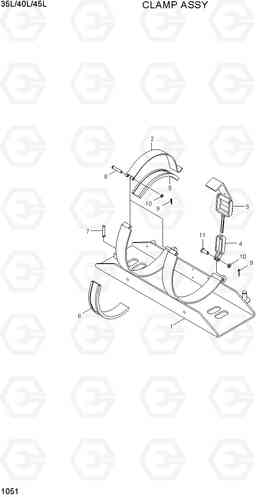 1051 CLAMP ASSY 35/40/45L-7, Hyundai