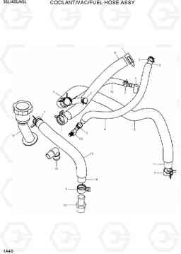 1A40 COOLANT/VAC/FUEL HOSE ASSY 35/40/45L-7, Hyundai