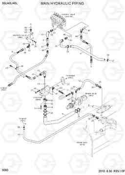 3050 MAIN HYDRAULIC PIPING 35/40/45L-7, Hyundai