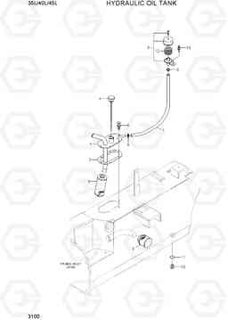 3100 HYDRAULIC OIL TANK 35/40/45L-7, Hyundai