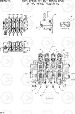 3A45 MCV(4-SPOOL, WITHOUT, TRAVEL OPSS) 35/40/45L-7, Hyundai