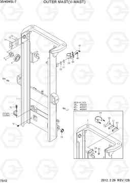 7010 OUTER MAST(V-MAST) 35/40/45L-7, Hyundai