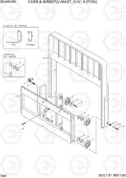 7041 CARR & B/REST (V-MAST, C-IV, 4.5TON) 35/40/45L-7, Hyundai