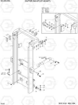 7110 OUTER MAST (VF-MAST) 35/40/45L-7, Hyundai