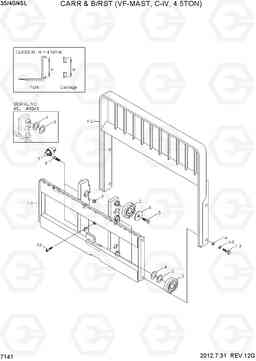 7141 CARR & B/REST (VF-MAST, C-IV, 4.5TON) 35/40/45L-7, Hyundai