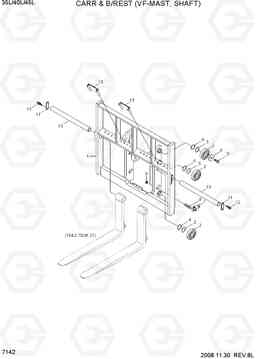 7142 CARR & B/REST (VF-MAST, SHAFT) 35/40/45L-7, Hyundai