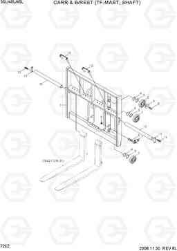 7252 CARR & B/REST (TF-MAST, SHAFT) 35/40/45L-7, Hyundai