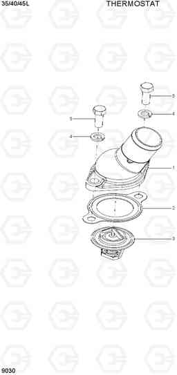 9030 THERMOSTAT 35/40/45L-7, Hyundai